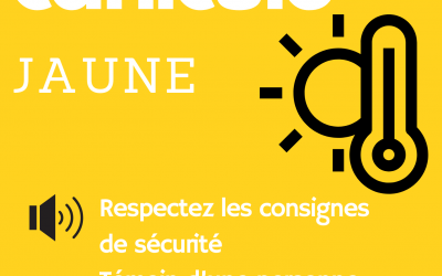 Le département en vigilance jaune canicule